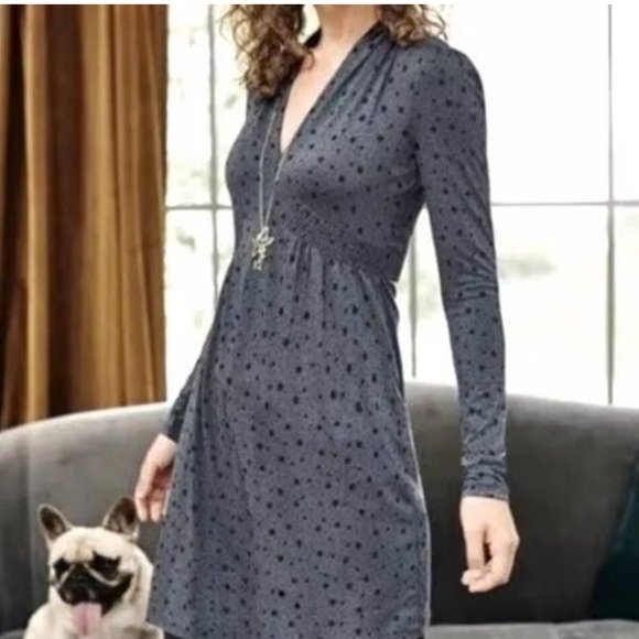Boden Dresses & Skirts - Boden Betty Jersey Tunic Dress Blue Star Print Long Sleeve